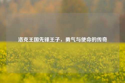 洛克王国先锋王子，勇气与使命的传奇