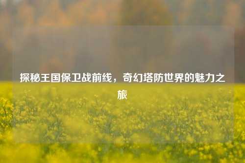 探秘王国保卫战前线，奇幻塔防世界的魅力之旅