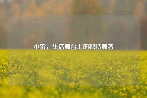 小雷，生活舞台上的独特舞者