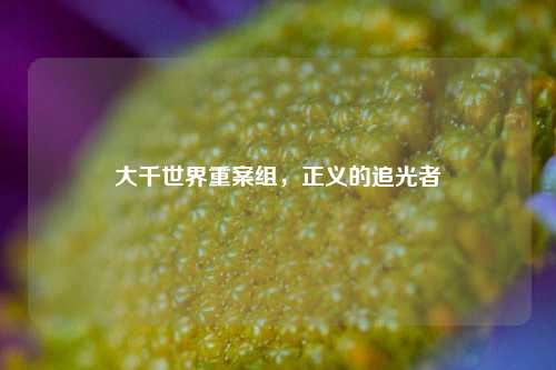 大千世界重案组，正义的追光者