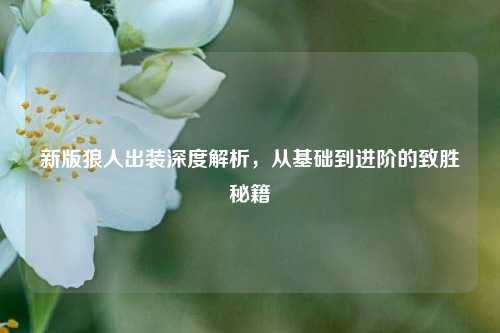新版狼人出装深度解析，从基础到进阶的致胜秘籍