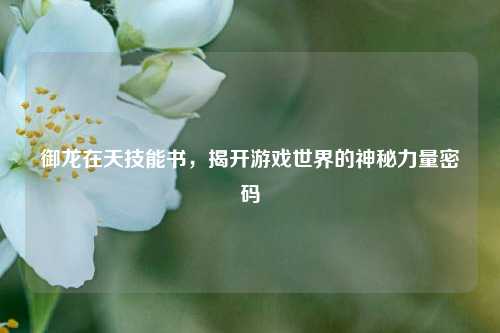 御龙在天技能书，揭开游戏世界的神秘力量密码
