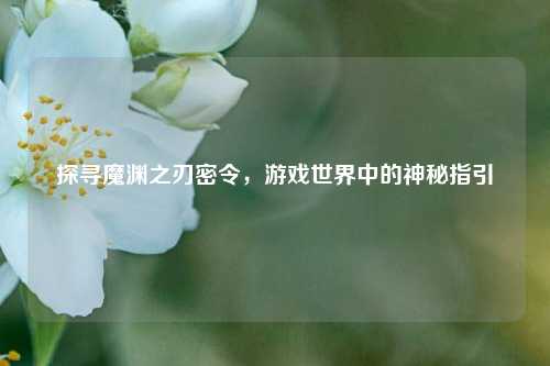 探寻魔渊之刃密令，游戏世界中的神秘指引