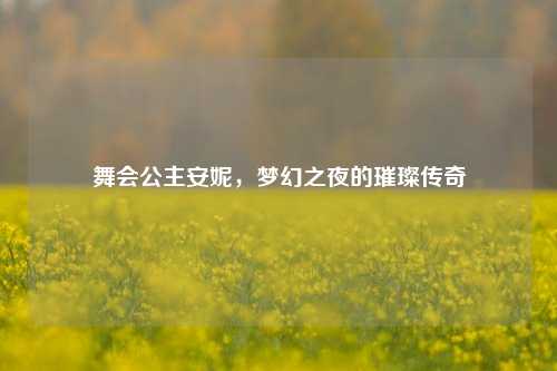 舞会公主安妮，梦幻之夜的璀璨传奇