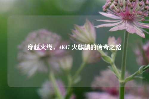 穿越火线，AK47 火麒麟的传奇之路