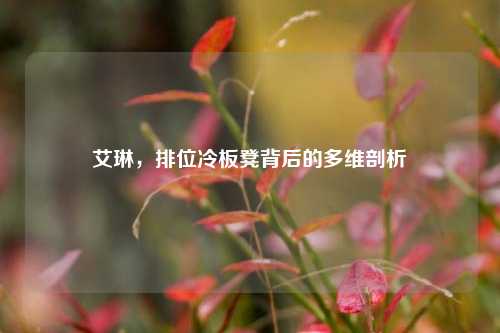 艾琳，排位冷板凳背后的多维剖析