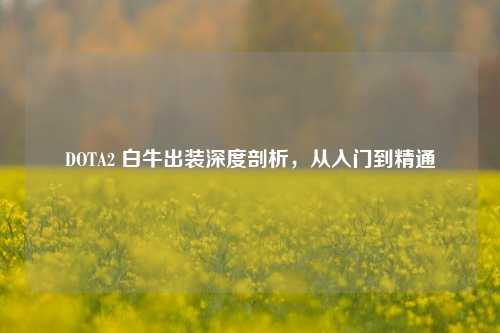 DOTA2 白牛出装深度剖析，从入门到精通