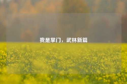 我是掌门，武林新篇