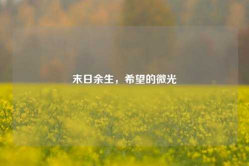 末日余生，希望的微光