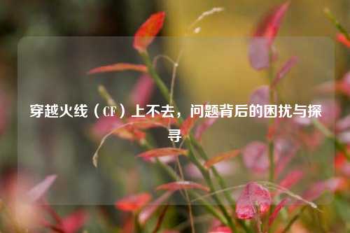 穿越火线（CF）上不去，问题背后的困扰与探寻