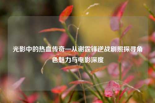 光影中的热血传奇—从谢霆锋逆战剧照探寻角色魅力与电影深度