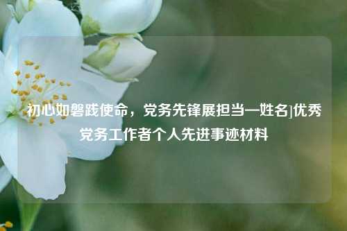 初心如磐践使命，党务先锋展担当—姓名]优秀党务工作者个人先进事迹材料