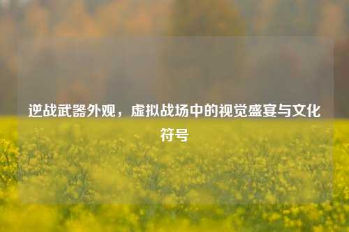 逆战武器外观，虚拟战场中的视觉盛宴与文化符号