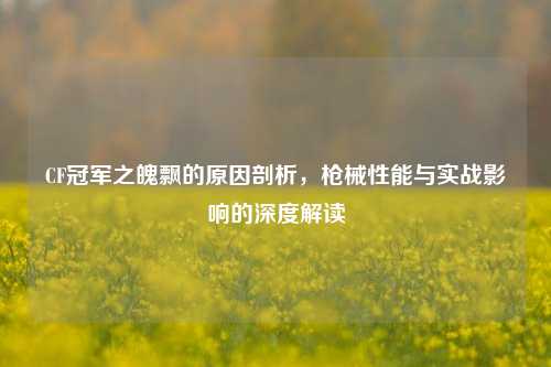 CF冠军之魄飘的原因剖析，枪械性能与实战影响的深度解读