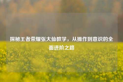 探秘王者荣耀张大仙教学，从操作到意识的全面进阶之路