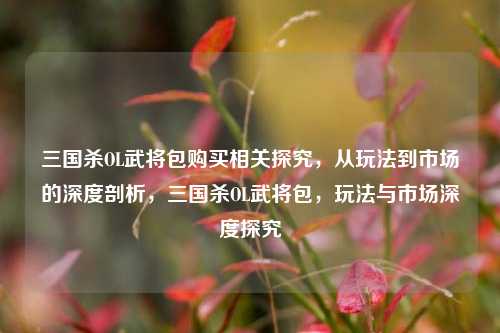 三国杀OL武将包购买相关探究，从玩法到市场的深度剖析，三国杀OL武将包，玩法与市场深度探究