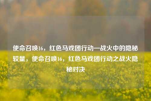 使命召唤16，红色马戏团行动—战火中的隐秘较量，使命召唤16，红色马戏团行动之战火隐秘对决